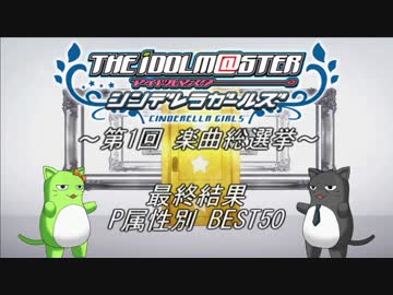 第1回 ﾃﾞﾚﾏｽ楽曲総選挙 ～最終結果 P属性別 BEST50～