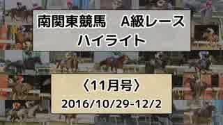 南関東競馬A級レースハイライト【2016年11月号】