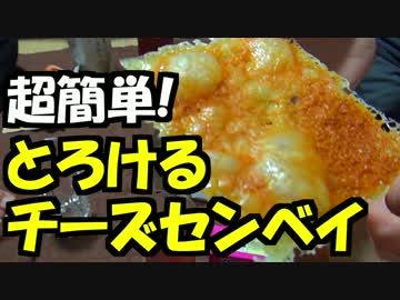 【ズボラ料理】材料は１つ！とろけるチーズせんべい