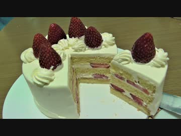 ショートケーキ　作りました