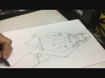 体がエロいモブ顔女子を描いてみたよ。