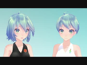 【MMD】Tdaシスターズ  ミク背中開きワンピ 『Blue Star』 クロスフェード