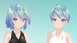 【MMD】Tdaシスターズ  ミク背中開きワンピ 『Blue Star』 クロスフェード