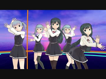 【MMD艦これ】朝潮型改二姉妹で「チャンバラジョニー」【モデル配布】
