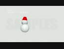 著作権フリークリスマス動画素材／雪だるま3（アルファーチャンネル付）