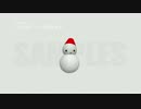 著作権フリークリスマス動画素材／雪だるま3_1（アルファーチャンネル）