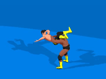 Blenderで物理演算をつかってのプロレスごっこ2