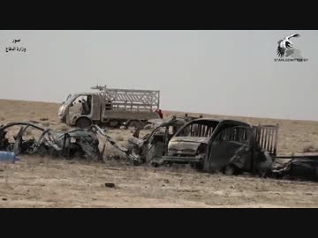 ファルージャから脱出するISISを攻撃するイラク軍