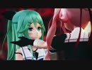 【MMD艦これ】白露型妹キャラコンビで『林檎花火とソーダの海』