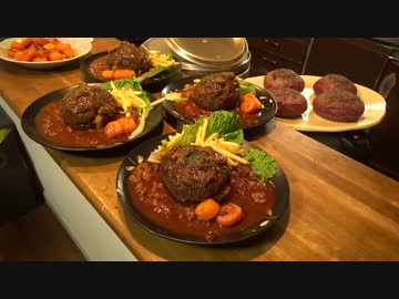 普通のレンジで料理いっぱい作るぞ！ 【ハンバーグ】