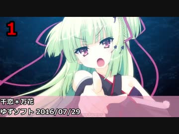 【Getchu.com】2016年エロゲセールスランキング Best50