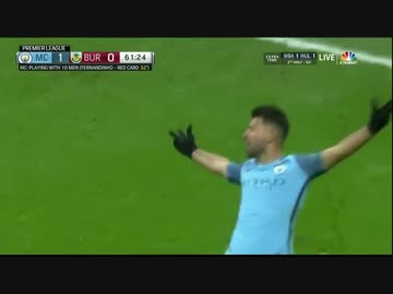 ≪16-17EPL：第20節≫ マンチェスター・シティ vs バーンリー
