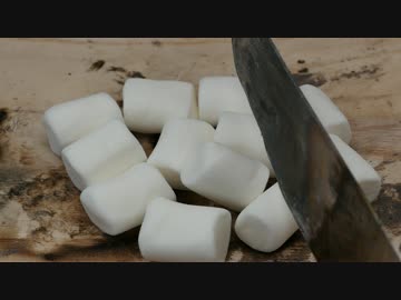 1000度のナイフ VS マシュマロ