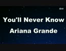 You'll Never Know - Ariana Grande Karaoke【With Guide Melody】