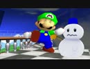 [スーパーマリオ64]Luigi wants to build a snowman[アナと雪の女王]