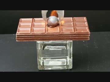 1000度の鉄球 vs 板チョコ