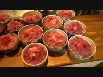 普通のレンジで料理いっぱい作るぞ！ 【鉄火丼】