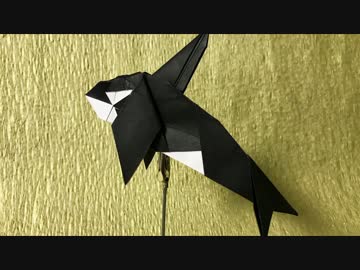 【折り紙】　シャチを折ってみた　【折り紙】