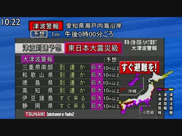 【修正版】【3連動】南海トラフ巨大地震シミュレーション