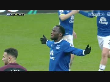【プレミアリーグ21節ハイライト】Everton vs Man city