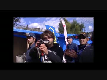 沖縄　辺野古ゲート前の攻防②違法設置物を撤去！