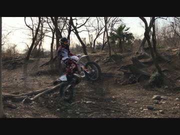 KTM 250EXCでフロントアップの練習