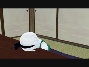 【東方MMD】眠さに勝てないちび妖夢　実況動画を見てみる