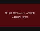 【東方】第13回東方Project人気投票 人妖部門 TOP100