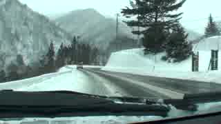 【車載動画】雪の国道158号(6)【雪道】