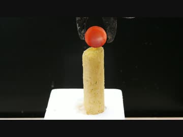 1000度の鉄球 VS うまい棒