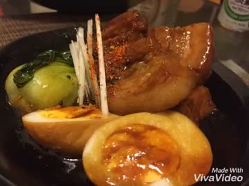 【飯テロ】男の晩酌 巨大角煮で酒を飲む