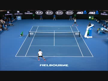 【全豪2017決勝】フェデラーvsナダル 26球のスーパーラリー