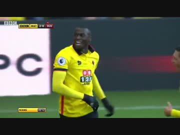 「ニアング活躍」EPL第24節、ワトフォードFC対バーンリーFC