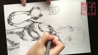 アナログペン画のお絵かきメイキング