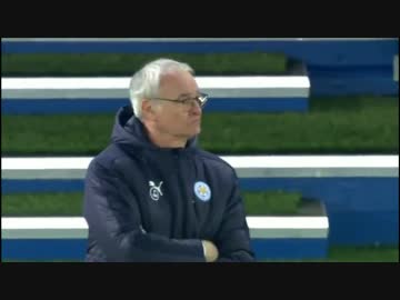 [岡崎ベンチ]FAcup4回戦再試合レスター・シティFC vs ダービー・カウンティFC