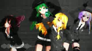 【東方MMD】霊夢魔理沙早苗咲夜でポーカーフェイス