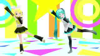 【MMD】ビバハピ 鏡音リン&初音ミク