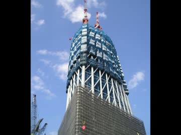 スカイツリー　２００ｍ～６００ｍの建設過程　METALBGMver