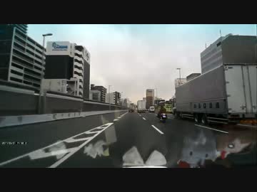 阪神高速での二輪とタクシーの事故(再編集)