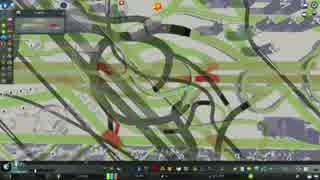 【Cities:Skylines】都心に造ったカオスなジャンクションを上から眺めるよ。