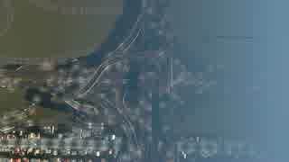 【Cities:Skylines】クローバー型ジャンクション(?)を眺めてたら朝になったよ