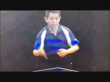三木卓球教室。ツブ高で浮かしてスマッシュ