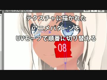 [MMD]UVモーフを使用したアニメーションテクスチャの実験