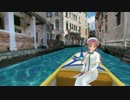 ネオ・ヴェネツィアの水路のある街角を歩いてゴンドラに乗るVR
