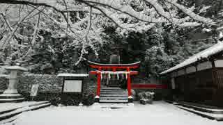 雪山の神社