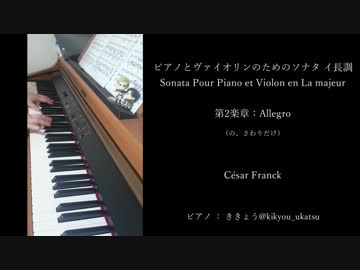 フランクのヴァイオリンソナタ イ長調第二楽章を少しだけ弾いてみた