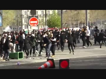 パリ警察中国人射殺:4月2日の追悼集会後に中国人が暴動起こし街を破壊