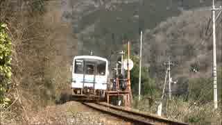 春の朝の三江線長谷駅のひとときな動画