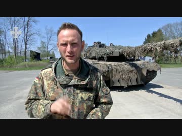 ドイツ連邦軍 レオパルト2A6主力戦車 砲撃