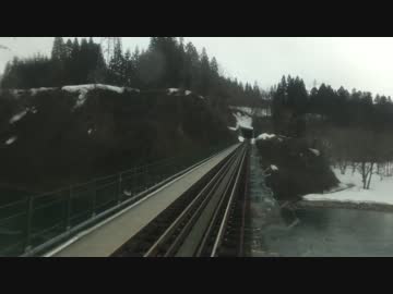 飯山線十日町駅から津南駅間後方車窓